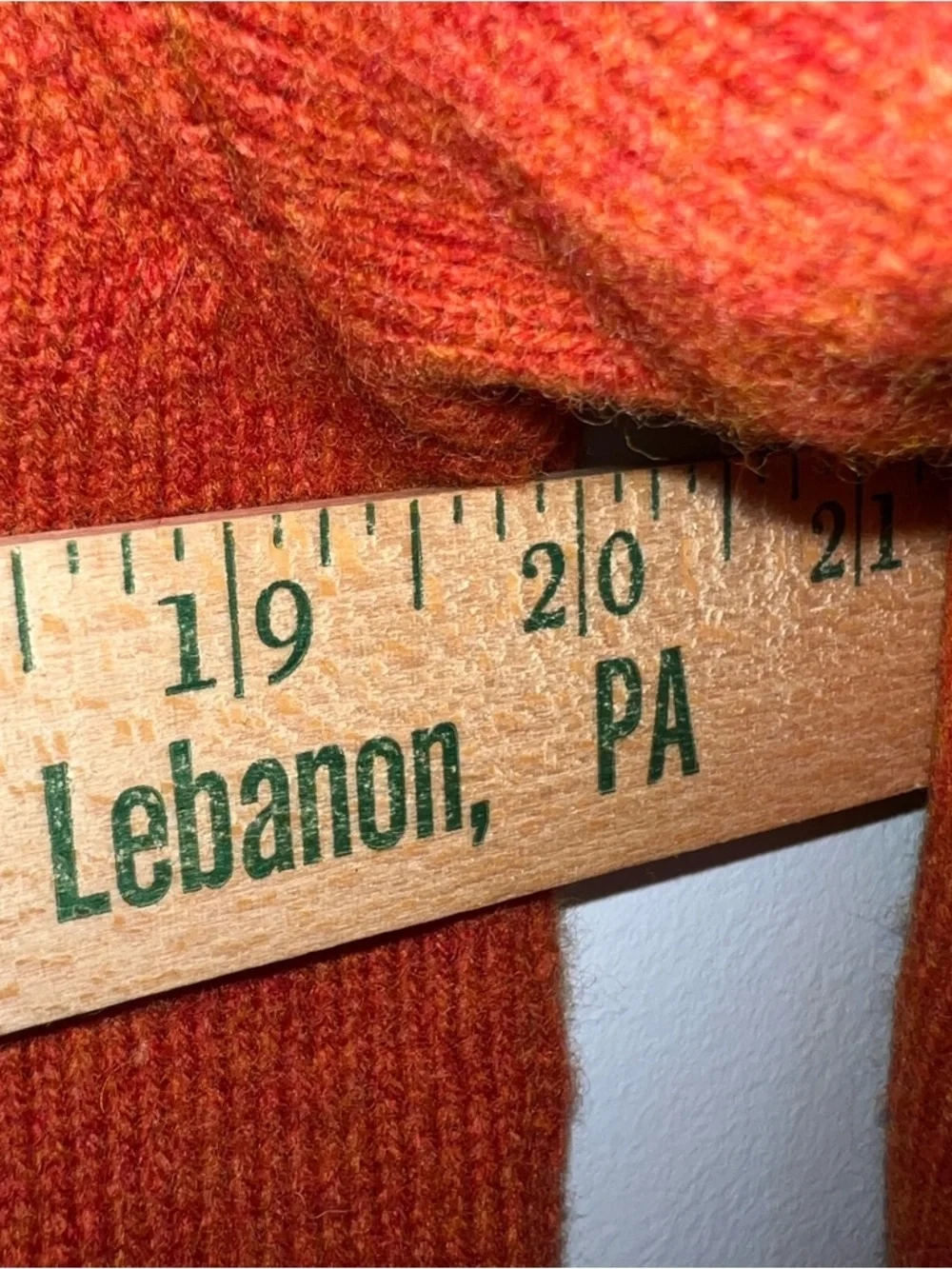 Polo by Ralph Lauren V-Neck Sweater - Rust Orange with Green Pony - Picture 11 of 12